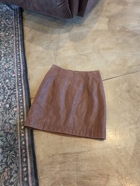 Free People Brown Suede High Waisted Mini Skirt Size 0